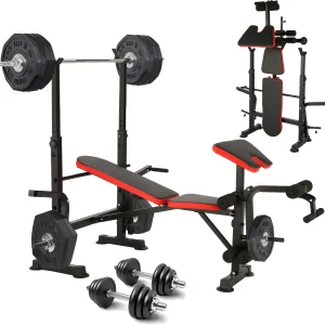 6 in 1 660lbs workout bench